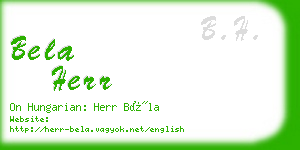 bela herr business card